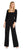Adrianna Papell - AP1D102919 Scalloped Square Neck Jumpsuit In Black