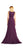Adrianna Papell - AP1E200412 V-neck A-line Dress with Train in Purple