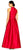 Adrianna Papell - AP1E200593 Bejeweled Front Halter Mikado A-line Gown in Red