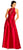 Adrianna Papell - AP1E200593 Bejeweled Front Halter Mikado A-line Gown in Red