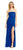 Adrianna Papell - Strapless Beaded Slit Gown AP1E200657 in Blue