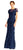 Adrianna Papell - AP1E200980 Embellished Illusion Bateau Sheath Dress in Blue