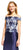 Adrianna Papell - AP1E201247 Off Shoulder Guipure Lace Mikado Gown  in Blue
