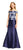 Adrianna Papell - AP1E201247 Off Shoulder Guipure Lace Mikado Gown  in Blue