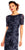 Adrianna Papell - AP1E201418 Sequin Lace Embroidered Swirl Mesh Dress in Blue