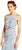 Adrianna Papell - AP1E201534 Beaded Halter Illusion Two Piece Gown in Blue