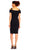 Adrianna Papell - AP1E201555 Embellished Off-shoulder Sheath Dress In Black