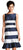 Adrianna Papell - AP1E201573 Stripe Patterned Short Dress in Blue and White