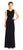 Adrianna Papell - AP1E201796 Embroidered V-Neck Cowl Evening Dress In Black