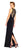 Adrianna Papell - AP1E201796 Embroidered V-Neck Cowl Evening Dress In Black
