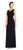 Adrianna Papell - AP1E201796 Embroidered V-Neck Cowl Evening Dress In Black