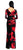 Adrianna Papell - AP1E202189 Long Sleeves Floral Velvet Gown in Black and Multi-Color