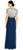 Adrianna Papell - AP1E202209 Beaded Blouson A-line Gown in Silver and Blue