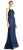 Adrianna Papell - Cross-Stringed Back Sequined Halter Gown AP1E202438 In Blue