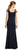 Adrianna Papell - AP1E202959 V-Neck Fitted Trumpet High Low Dress In Blue