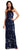 Adrianna Papell - AP1E202991 Floral Sequined Halter Sheath Dress In Blue