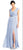 Adrianna Papell - AP1E203069 Pleated V-neck Chiffon A-line Dress In Blue