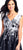 Adrianna Papell - AP1E203167 Two Tone Floral Print A-line Dress In White and Black
