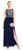 Adrianna Papell - AP1E203774 Two Tone Embellished Bateau A-line Dress In Blue and Silver