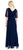 Adrianna Papell - AP1E203824 Crystal Beaded Pleated Vneck Sheath Dress In Blue