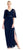 Adrianna Papell - AP1E203824 Crystal Beaded Pleated Vneck Sheath Dress In Blue