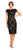 Adrianna Papell - AP1E204098 Floral Lace Cap Sleeve Sheath Dress In Black and Neutral