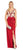 Adrianna Papell - AP1E204361 Floral Sequined Peplum Dress with Slit In Red and Nude