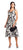 Adrianna Papell - AP1E204997 Floral Metallic V-Neck Dress In White and Black