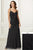 Adrianna Papell - 40170 V-Neck Blouson A-Line Dress In Black