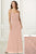 Adrianna Papell - 40170 V-Neck Blouson A-Line Dress In Pink