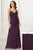 Adrianna Papell - 40170 V-Neck Blouson A-Line Dress In Purple
