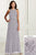 Adrianna Papell - 40174 Beaded Halter Tulle Sheath Dress In Silver