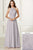 Adrianna Papell - 40175 Lace Halter Chiffon A-line Dress In Silver