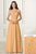 Adrianna Papell - 40175 Lace Halter Chiffon A-line Dress In Neutral