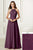 Adrianna Papell - 40175 Lace Halter Chiffon A-line Dress In Purple