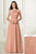 Adrianna Papell - 40175 Lace Halter Chiffon A-line Dress In Pink