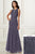 Adrianna Papell - 40178 Bead Embellished Jewel Trumpet Dress In Gray