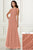 Adrianna Papell - 40178 Bead Embellished Jewel Trumpet Dress In Pink and Gold