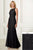 Adrianna Papell - 40183 Beaded Jewel Neck Trumpet Gown In Black