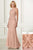 Adrianna Papell - 40183 Beaded Jewel Neck Trumpet Gown In Pink
