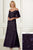 Adrianna Papell - 40162 Beaded V-neck Tulle Sheath Dress In Purple
