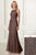 Adrianna Papell - 40183 Beaded Jewel Neck Trumpet Gown In Gray