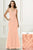 Adrianna Papell - 40184 Beaded V-Neck Godets Trumpet Dress In Pink