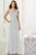 Adrianna Papell - 40184 Beaded V-Neck Godets Trumpet Dress In Silver