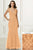 Adrianna Papell - 40184 Beaded V-Neck Godets Trumpet Dress In Neutral
