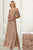 Adrianna Papell - 40162 Beaded V-neck Tulle Sheath Dress In Neutral