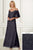 Adrianna Papell - 40162 Beaded V-neck Tulle Sheath Dress In Gray