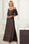 Adrianna Papell - 40162 Beaded V-neck Tulle Sheath Dress In Gray