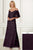 Adrianna Papell - 40162 Beaded V-neck Tulle Sheath Dress In Purple