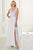 Adrianna Papell - 40163 Beaded V-neck Chiffon Sheath Dress In White